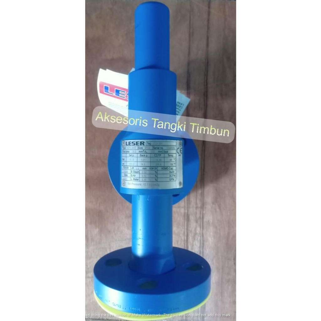 Pressure Safety Valve 3/4" X 1" Leser