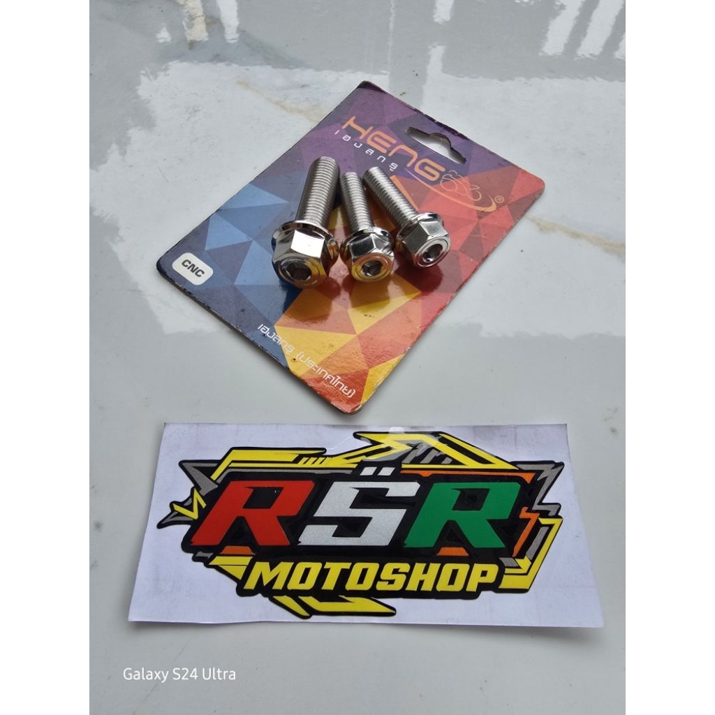 BAUT KNALPOT MIO SPORTY SMILE FINO STAINLESS 2KUNCI HENG ORIGINAL (3BAUT)