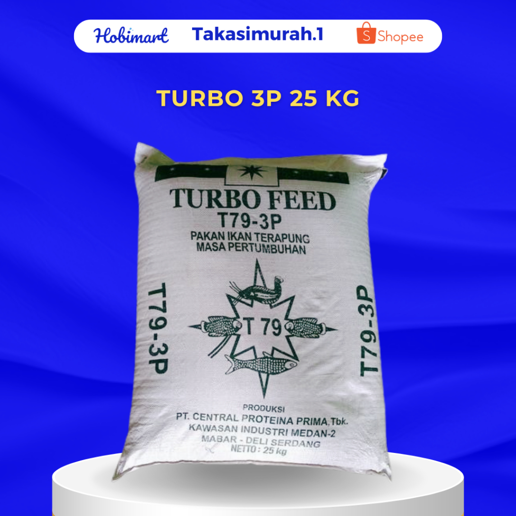 Turbo 3P 25KG - T79 Turbo Pakan Ikan Terapung (25KG) - 2P, 3P, 4P