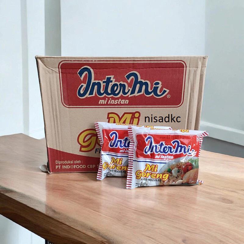 INTERMIE GORENG, PEDAS, MIX + BUBBLE WRAP MIE INSTAN 1 Karton isi 40 Pcs x 60 Gram
