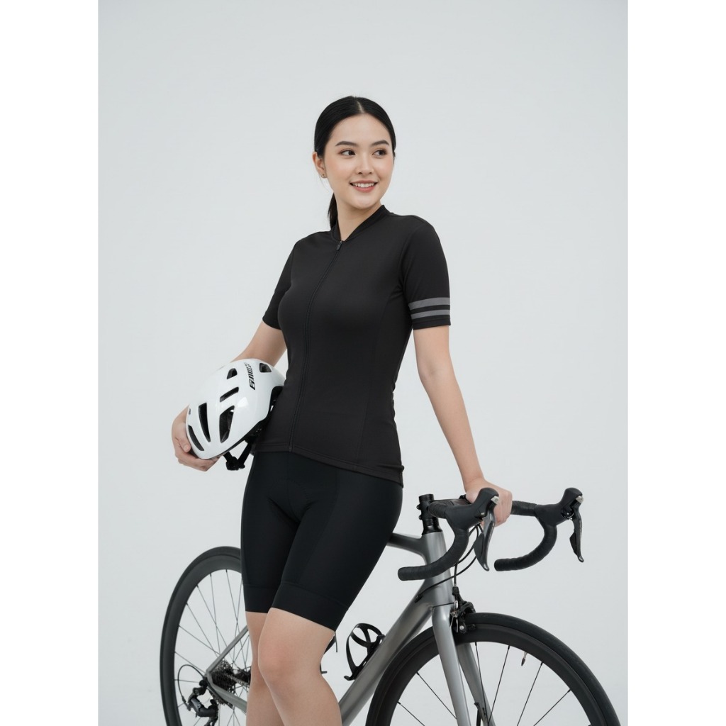 New Baju Sepeda / Jersey Sepeda Roadbike Aero Polos Polos / Kaos Sepeda Polos - Hitam