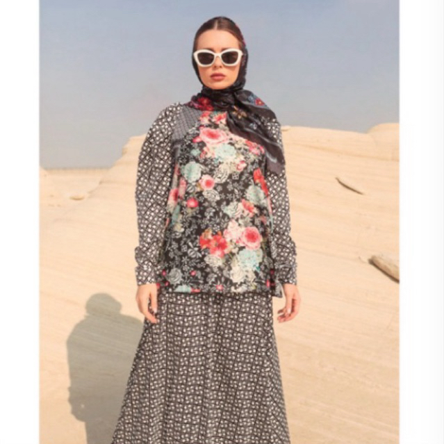 IVAN GUNAWAN PRIVE GLAMOUR GAZE SET by IVAN GUNAWAN ORIGINAL - One Set Setelan Atasan Tunik Rok Mewa