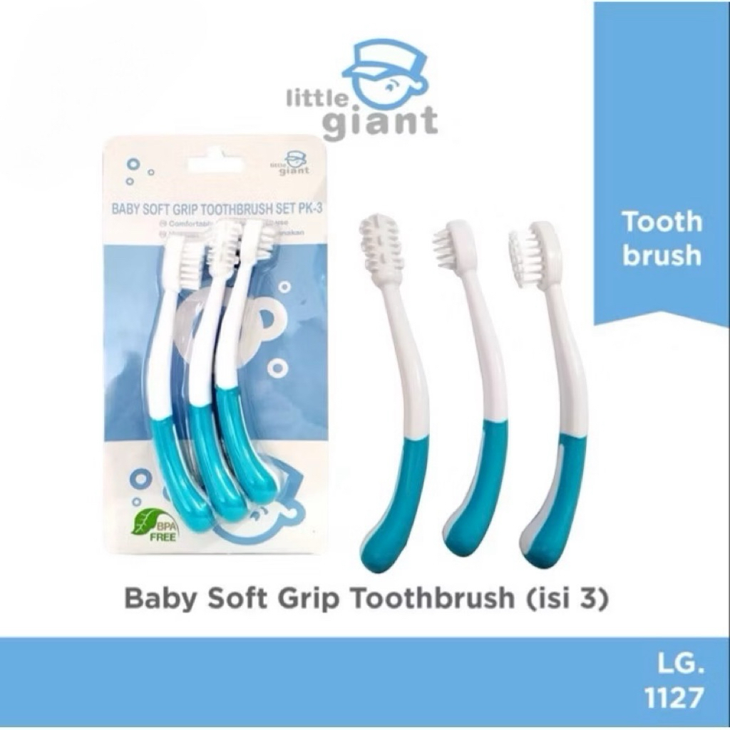 Sikat Gigi Bayi Little Giant / Baby Soft Grip Toothbrush