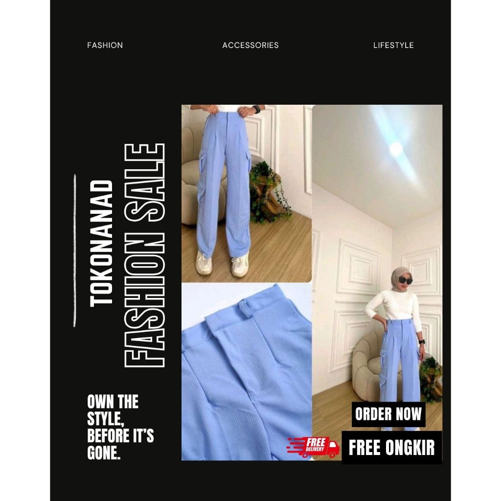 CELANA CARGO CASUAL WANITA | CELANA CARGO OOTD KEKINIAN