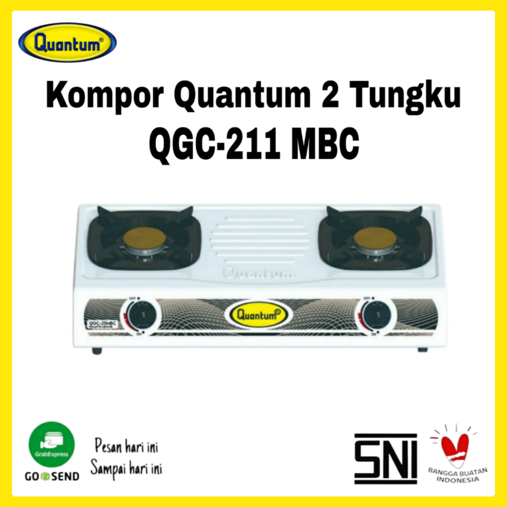 QUANTUM Kompor Gas 2 Tungku QGC-211 MBC/ QGC-211 MBB/ QGC-211 MBS