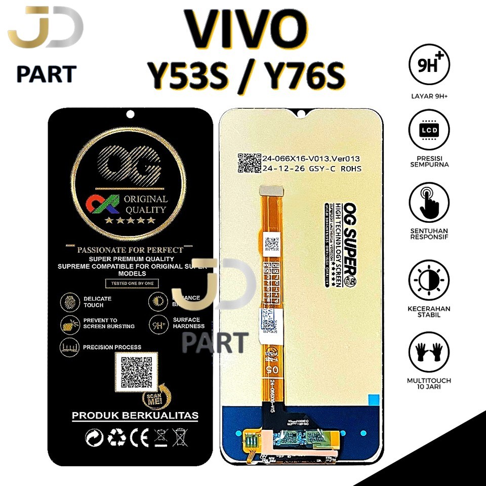 LCD TOUCHSCREEN VIVO Y53S / Y76S ORIGINAL 100% COMPLETE