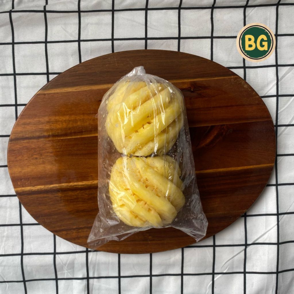 Nanas kupas segar, buah nanas kupas, nanas kupas