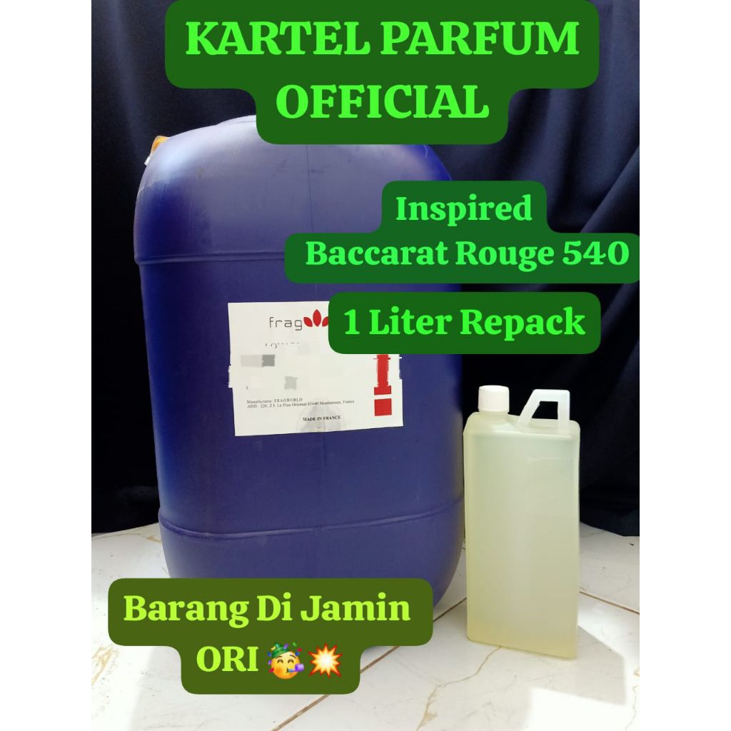 BIBIT PARFUM ORI | BACCARAT ROUGE 540 | 1LITER REPACK | FRAGWORLD