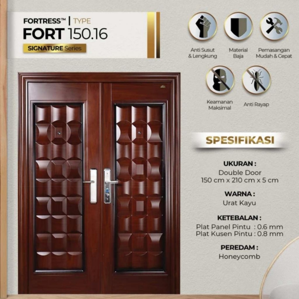 Pintu Baja Fortress Kupu Tarung Fort 150.16 ukuran 150 x 210 - Semarang