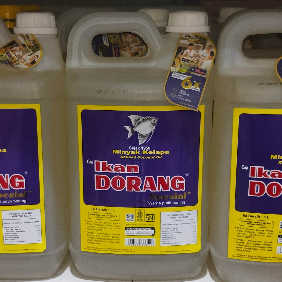 Minyak Kelapa Ikan Dorang Jerigen 5 Liter