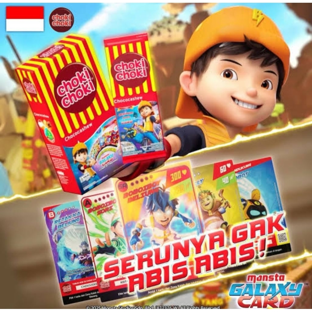 Choki-Choki Boboiboy | Choki-choki kartu Boboiboy | Coklat Choki-Choki