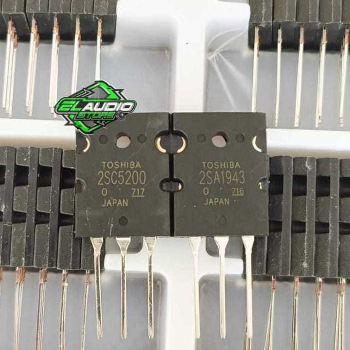 Transistor TOSHIBA 2SA1943 2SC5200 / 2SA 1943 2SC 5200 Lot 716 717 Tidak Nempel Maghnet