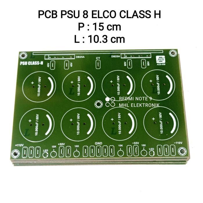 PCB PSU 8 Elco Class H PCB 8 ELCO KAPASITOR CLASS H