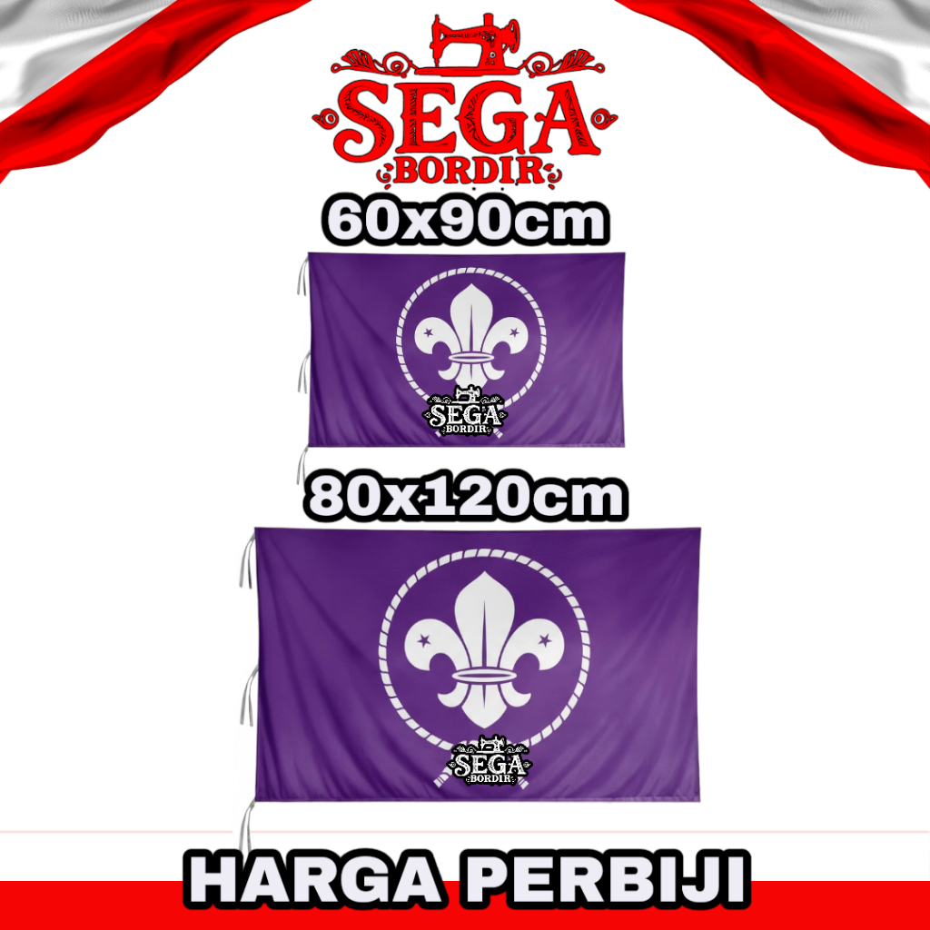 Bendera Pandu wosm | bendera Pramuka Pandu wosm besar kecil