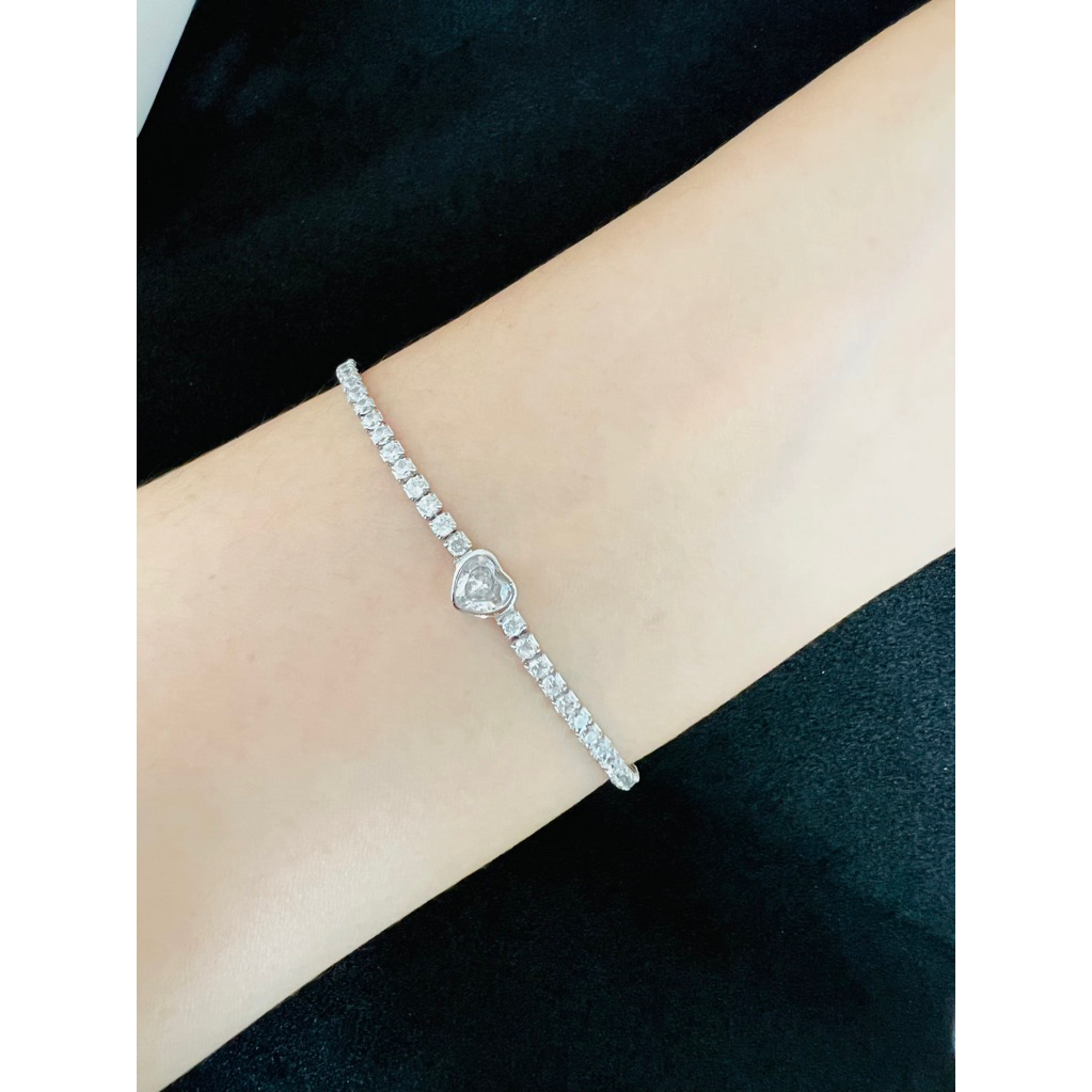 Silver_nfs Gelang Serut Perak 925 Lapis Emas Putih perak sterling silver asli Anti karat awet