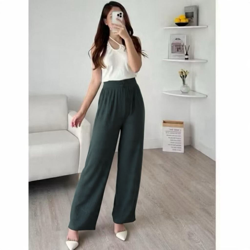 Celana Kulot Knit Rib Kekinian / Celana Kulot Rib Premium