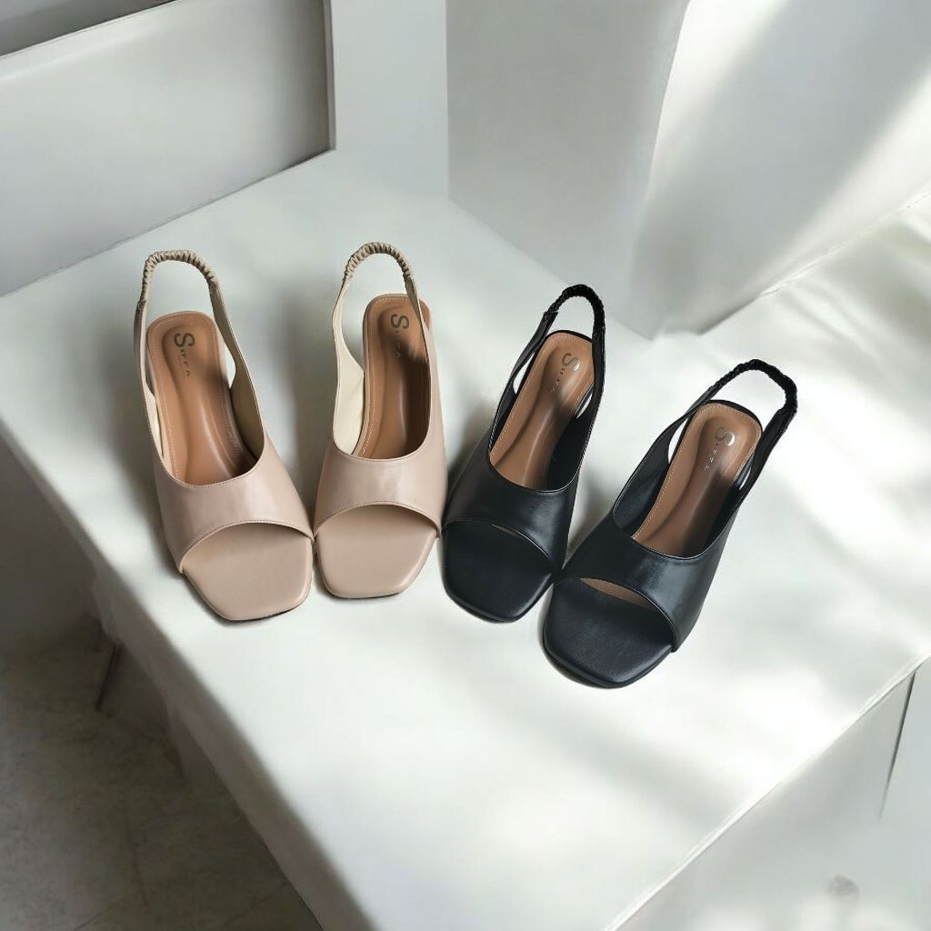 Siffa Collection Elena Heels 5cm Sandal Tali karet Belakang