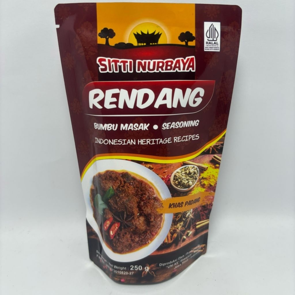Bumbu Rendang Siti Nurbaya  HALAL MUI  untuk  1 kg daging