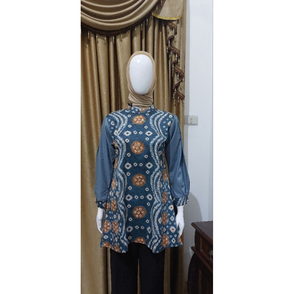 TUNIK JUMPUTAN PALEMBANG | ATASAN WANITA | PAKAIAN KERJA | PAKAIAN KANTOR | JUMPUTAN PALEMBANG KOMBI