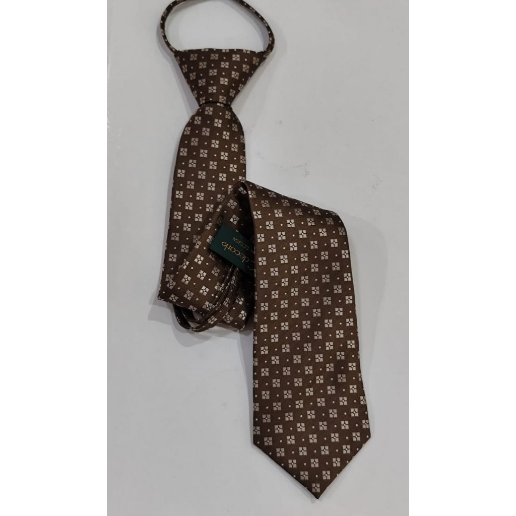 Dasi Coklat Panjang Instan Decarlo