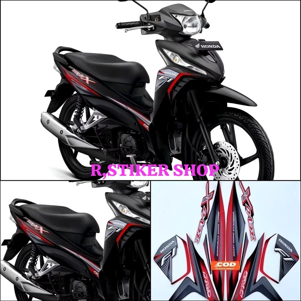 STIKER STRIPING LIS LES FOLET BODY MOTOR HONDA REVO X 2020