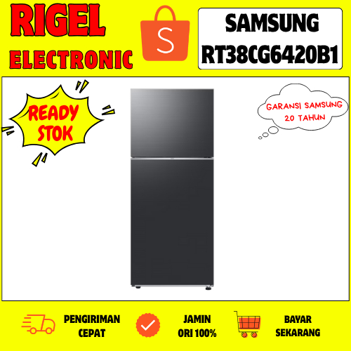 KULKAS SAMSUNG RT38CG6420B1 KULKAS 2 PINTU 393 L INVERTER RT38CG