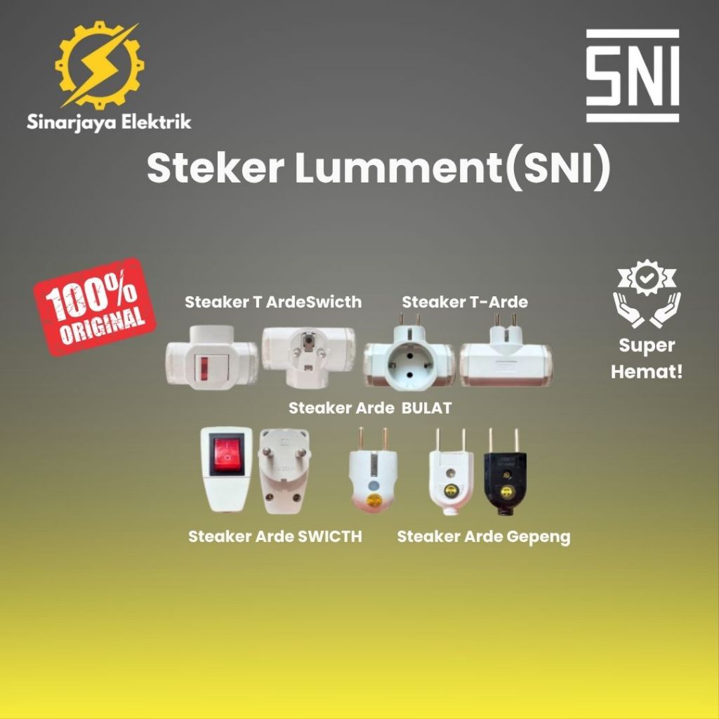 Steker Lumment SNI Aman dan Tahan Panas Colokan Listrik Anti Meleleh  Stopkontak Berkualitas