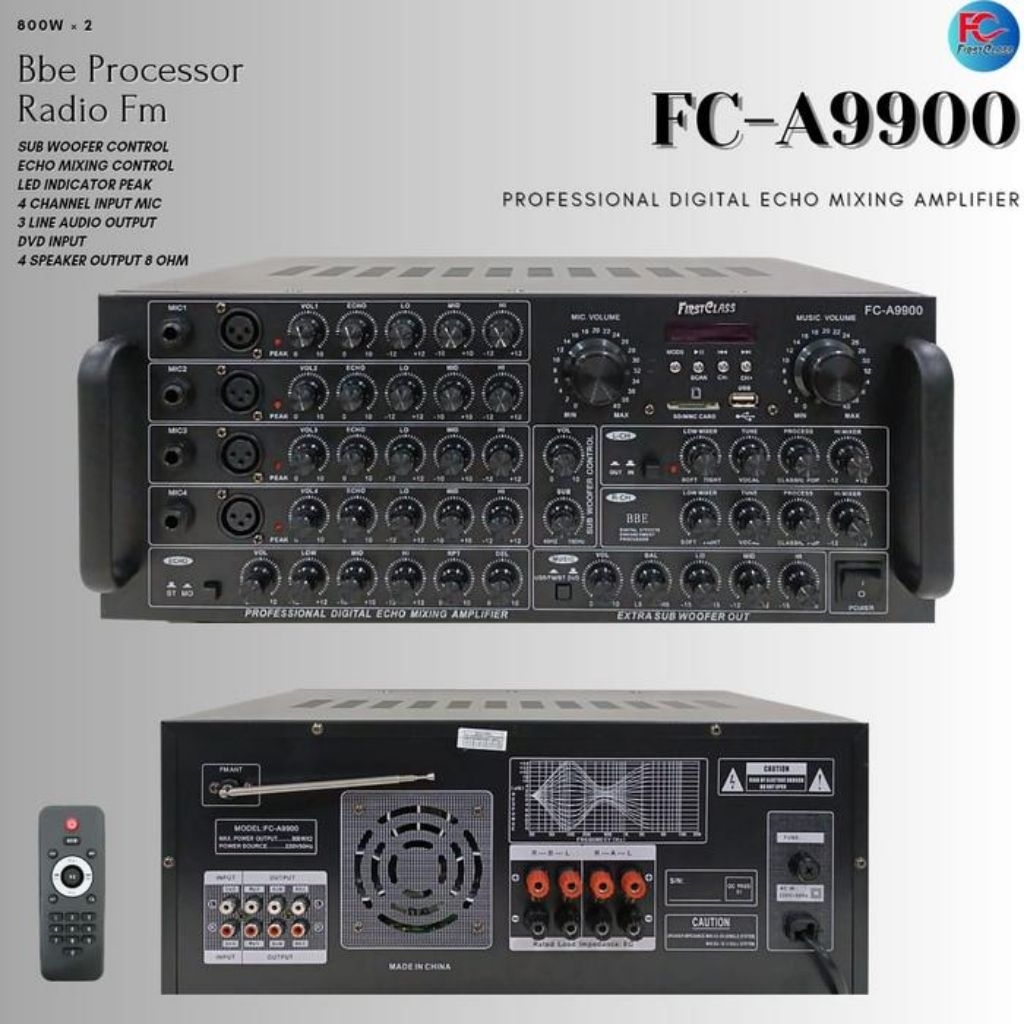 Professional Digital Echo Mixing Amplifier Fc a9900 | Amplifier Fca 9900