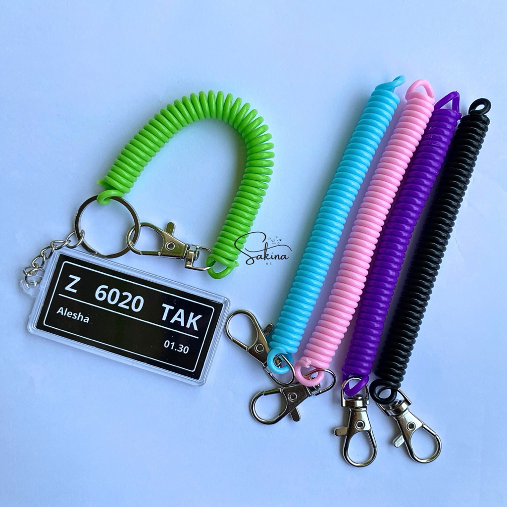 Gantungan Kunci Motor Akrilik Custom Plat Nomor Mini Anti Air Dengan Pilihan Foto 2 Sisi Depan Belak