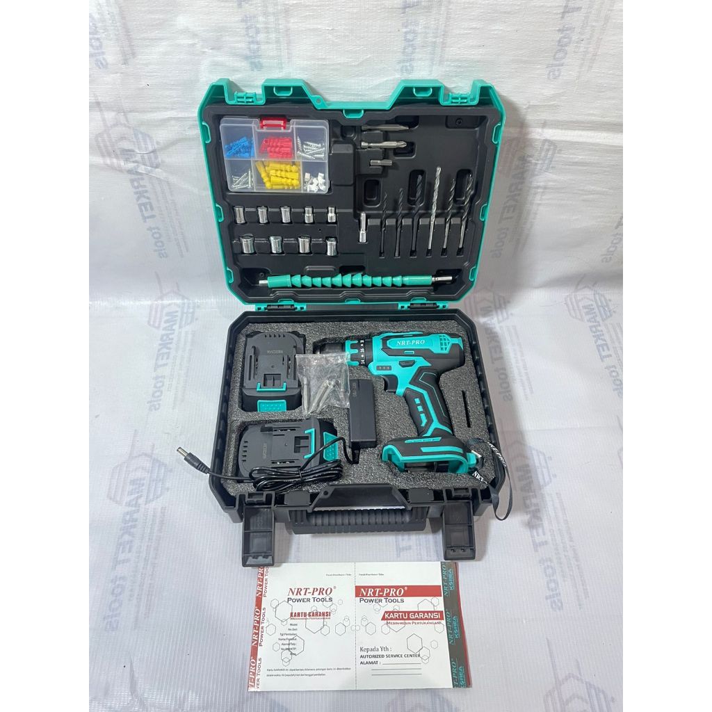 NRT PRO Bor Baterai/Cordless Set 20V DC-340 Bor tanpa kabel Original