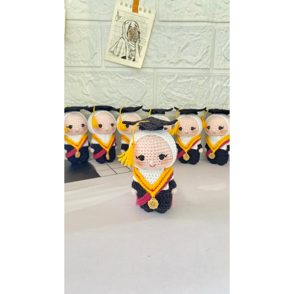 Amigurumi/ Amigurumi wisuda/ boneka wisuda/ boneka wisuda rajut/ amigurumi wisuda murah