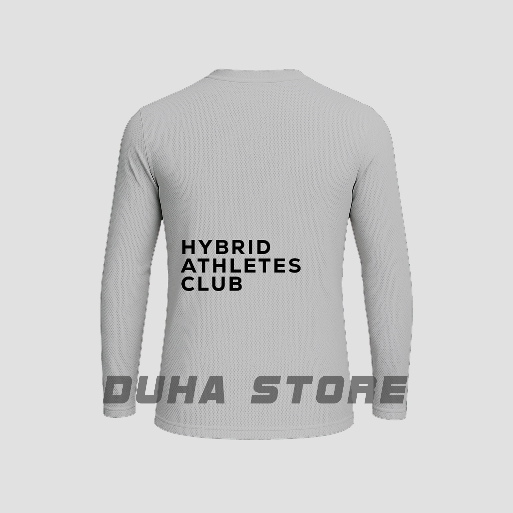 Jersey Longsleeve Hybrid Athletes Club Duha Sportwear Unisex Sport Olahraga Lari Pria Wanita