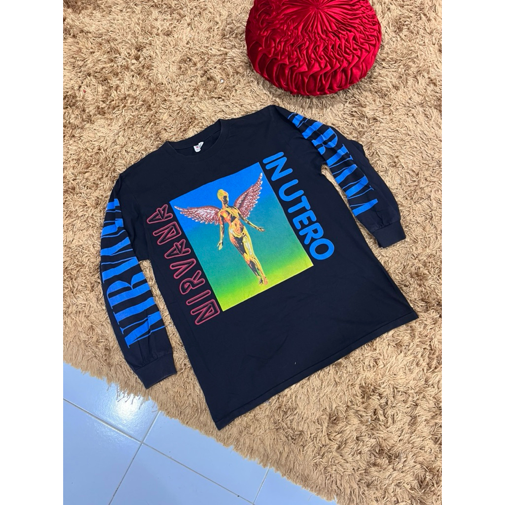 tshirt band nirvana in utero tour 1993 longsleeve