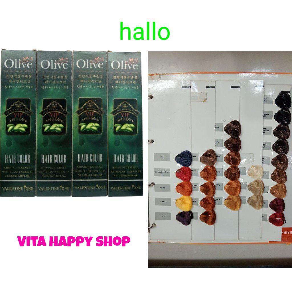 Olive hair color /cat rambut Olive/pewarna rambut Olive.