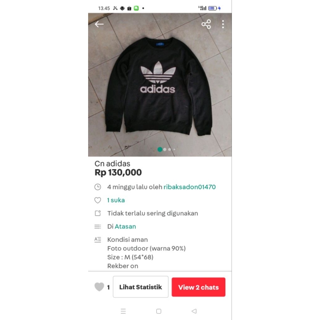 crewneck adidas second