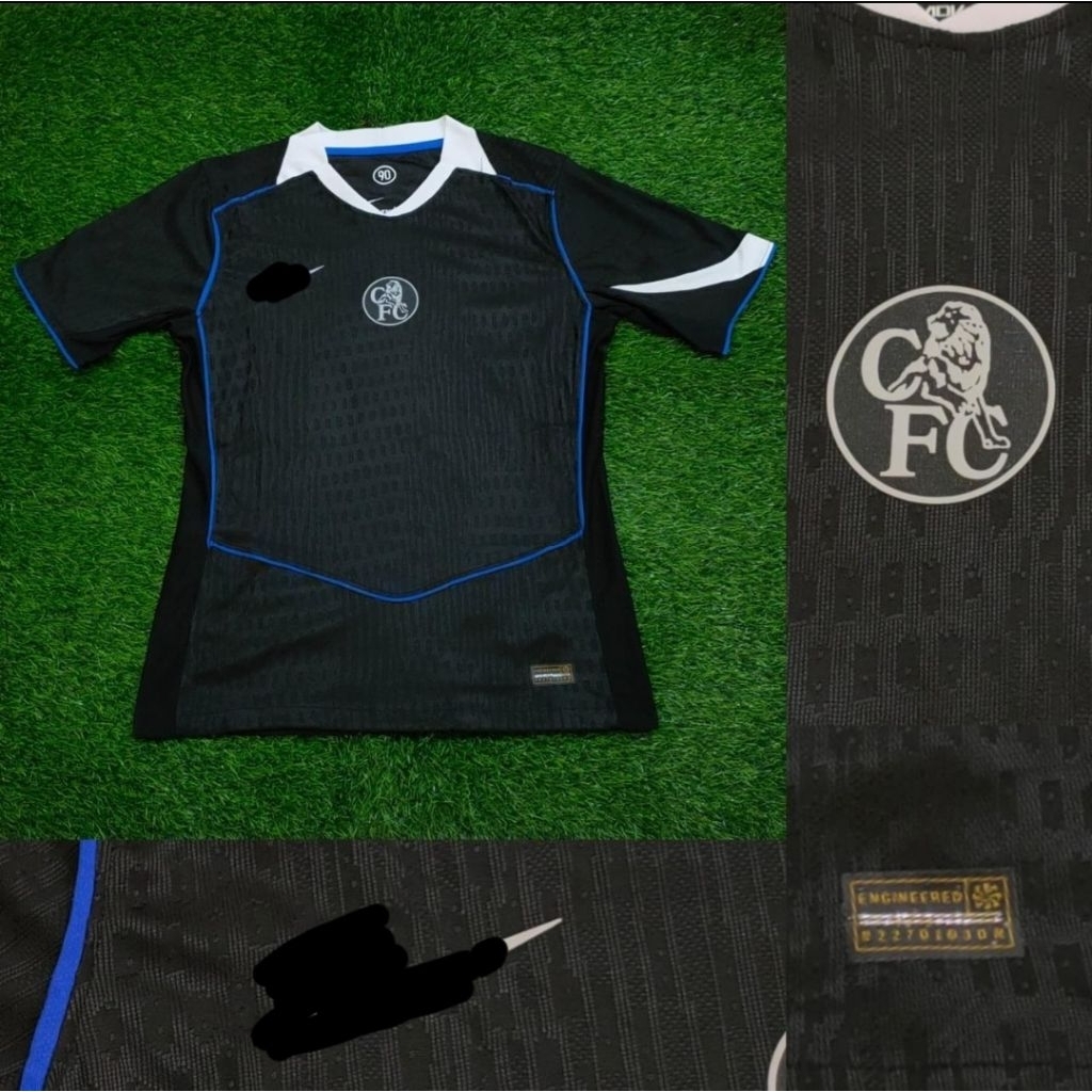 Jersey Kaos Baju Bola Chelsea Chelsi Celsea Celsi CFC FC Home Away 3rd Third Hitam Black Player Issu