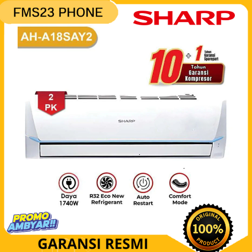 AC SHARP 2 PK THAILAND AHA18SAY / 18SAY FREON R32 GARANSI RESMI