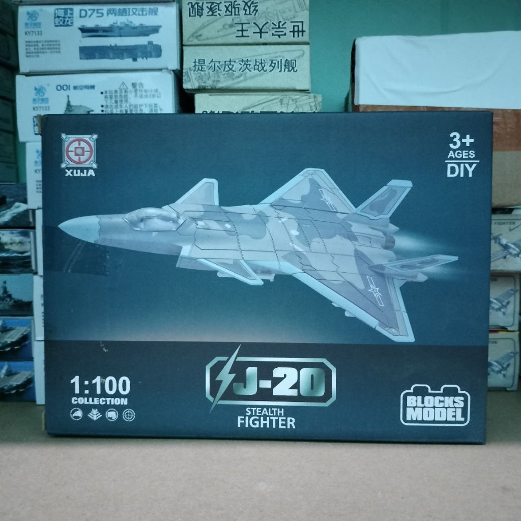 pesawat jet J-20 1/100 model kit pesawat tempur