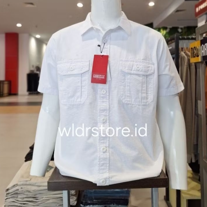 KEMEJA PRIA GABRIELLE ORIGINAL REGULAR FIT FIRST CATTON PREMIUM 007 PUTIH CERAH