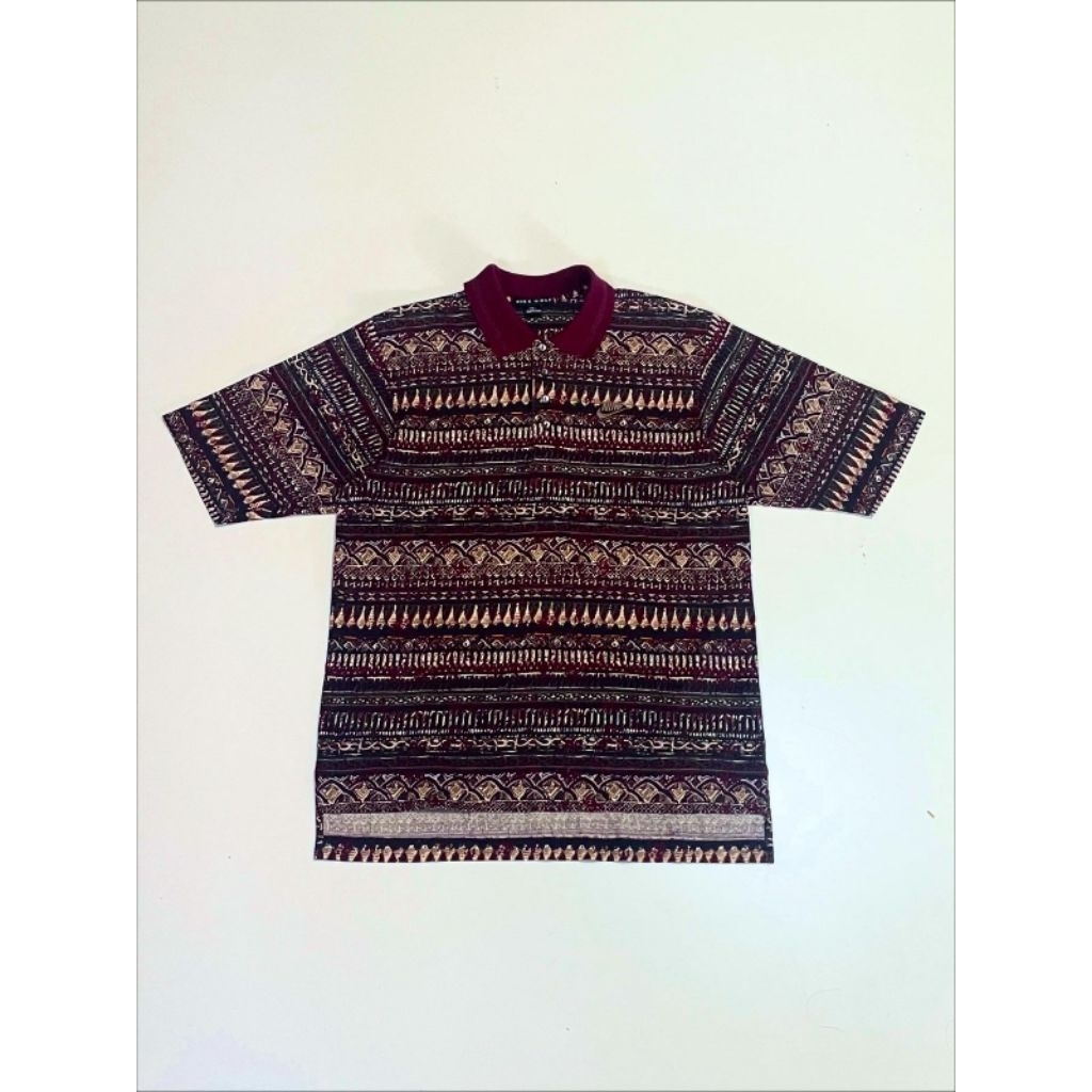 Nike Golf Vintage 90's Abstract Patterned Polo Shirt