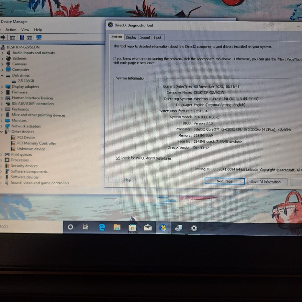 TOSHIBA PORTEGE R30-C INTEL CORE I5-6200U