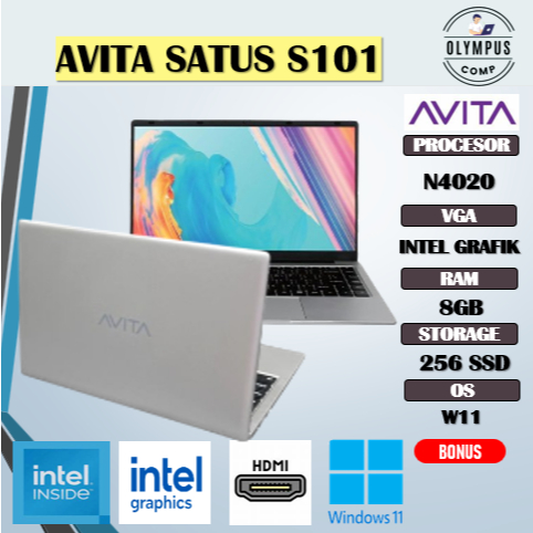 AVITA SATUS S101 N4020 8GB 256GB W11 14.0