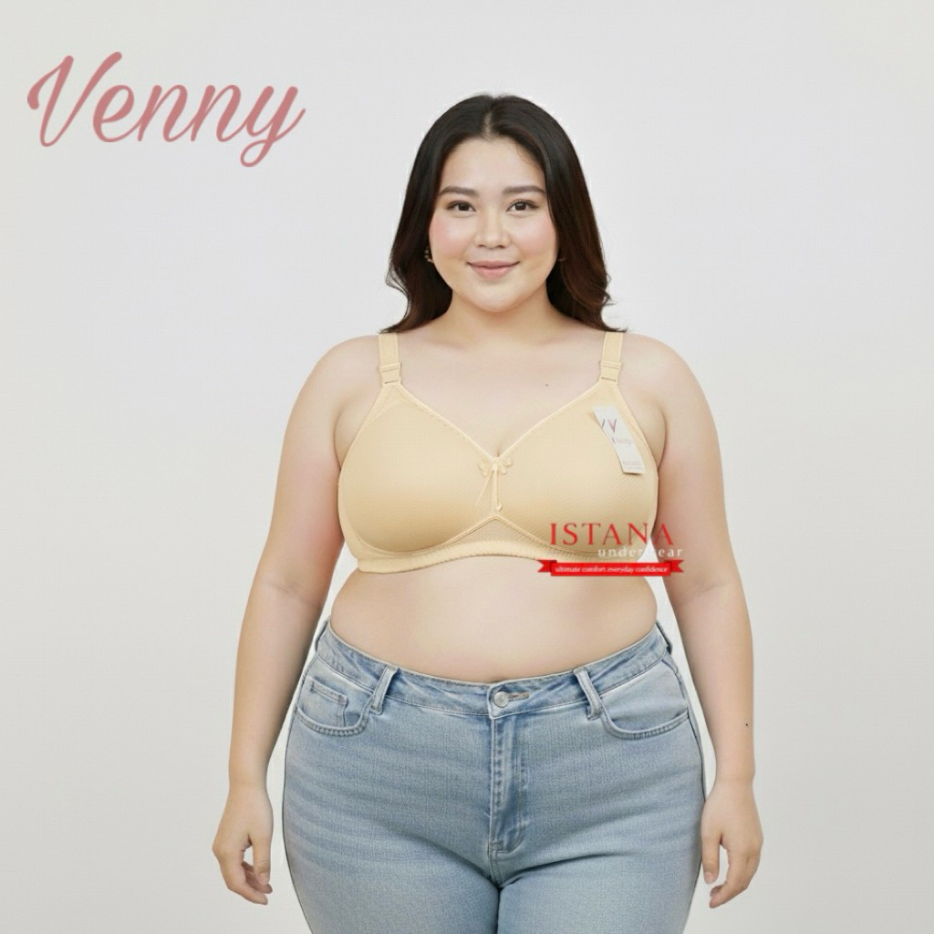 Bra Wanita Jumbo Cup E / Bh polos Cup Besar Tanpa Kawat