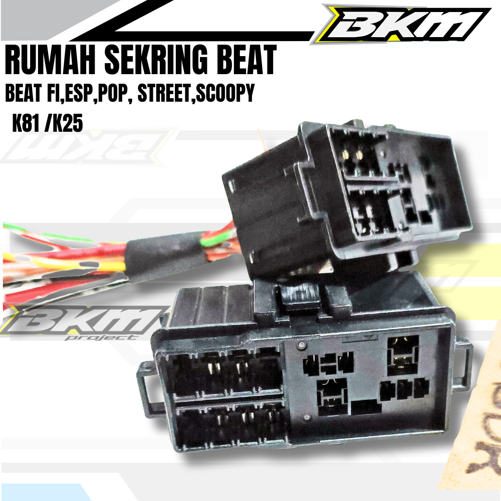 Rumah Sekring Beat FI K44 K81 Beat Street 2019 ESP Original Plug & Play – Soket Sekring Kabel Motor 