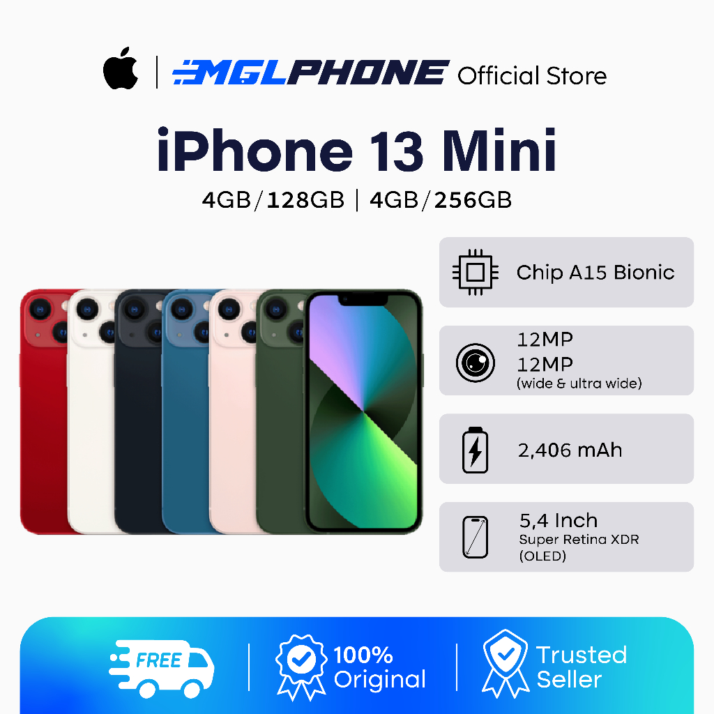 IP 13 MINI 256GB/128GB SECOND FULLSET EX INTER BERGARANSI