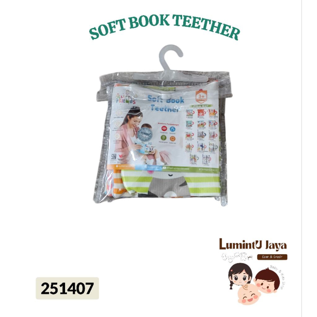 Soft book teether | little friends | orange | let's count |little Dino | my family | colors | sea cr