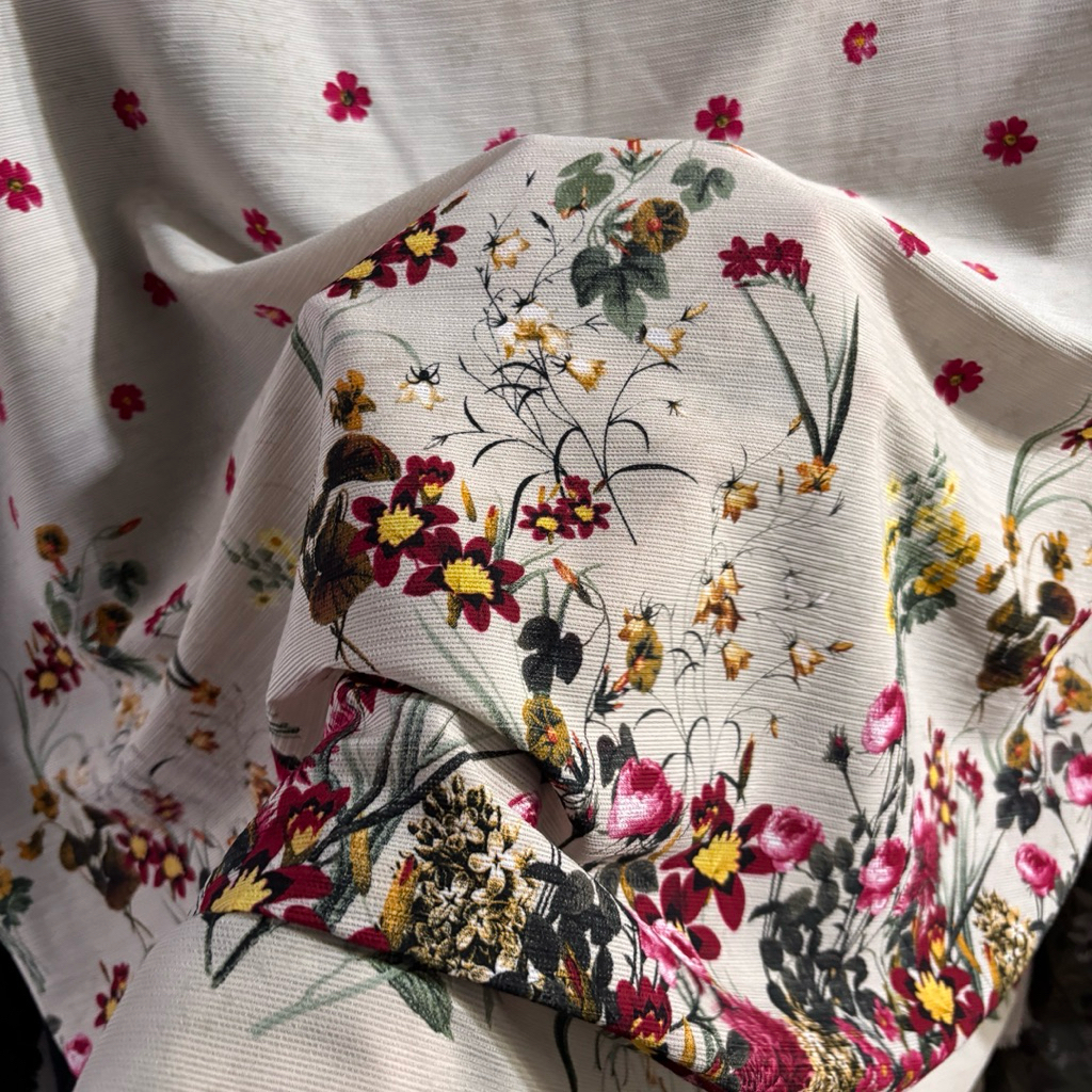 kain crinkle motif premium - kain crinkle premium - kain crinkle motif Korea - kain motif bunga keci