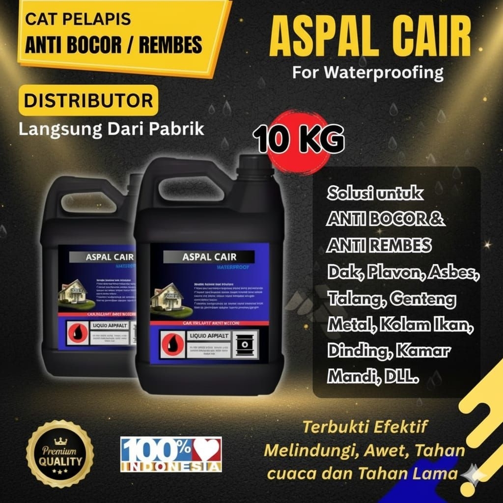 Aspal Cair 10 Kg - aspal cair waterproof anti bocor dan rembes