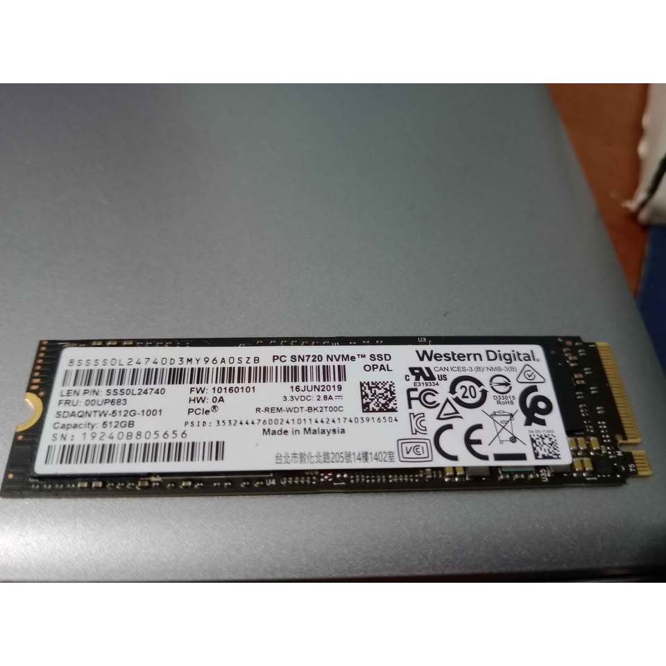 ssd nvme 512gb ori copotan merk WD SN730 kondisi bagus