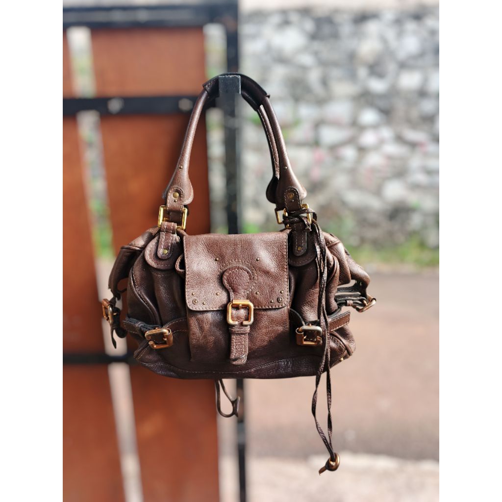 chloe Paddington espresso brown leather bag